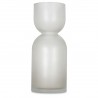 Vase AZIR - verre soufflé Blanc satiné