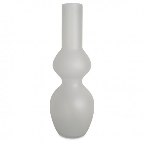 Vase LYAM - verre soufflé Blanc satiné