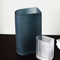 Vase STREAK - L - Mat Blue