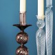 Bougeoir chandelier BACCA - Cristallin - 3 coloris au choix