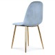 Chaise BAYAN - Pastel blue & Gold