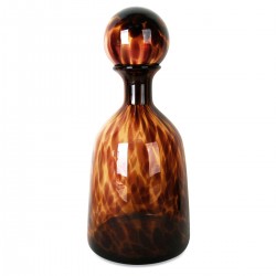 Carafe - Vase BOTEN en verre soufflé - Ambre Léopard