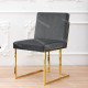 Chaise QUEEN - Gray & Gold