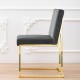 Chaise QUEEN - Gray & Gold