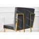 Chaise QUEEN - Gray & Gold