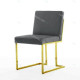Chaise QUEEN - Gray & Gold
