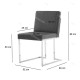 Chaise QUEEN - Gray & Gold