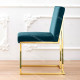 Fauteuil QUEEN - Prussian blue & Gold