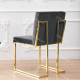 Chaise QUEEN - Gray & Gold