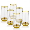 Coffret de 6 verres hauts - CURVE ORO