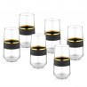 Coffret de 6 verres hauts - CURVE BLACK ORO