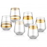 Coffret de 6 verres moyen - CURVE LINE ORO