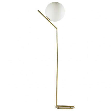 Lampadaire COSMO 2 globes - Laiton doré & Verre soufflé