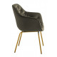 Fauteuil MOSHI Velvet & Gold - Taupe