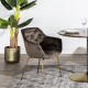 Fauteuil MOSHI Velvet & Gold - Taupe