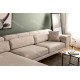 Canapé d'angle LUXEN - Beige - Angle à gauche