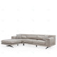 Canapé d'angle LUXEN - Beige - Angle à gauche