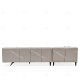 Canapé d'angle LUXEN - Beige - Angle à gauche
