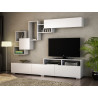 Ensemble meuble télé & étagères - ENORA - Pure White