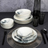Service de table 24 pièces - MUST - Blanc & Or