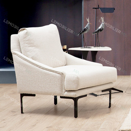 Fauteuil GIMILANO - Bouclette Crème