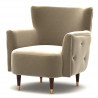 Fauteuil GALLOTI - Velours Taupe