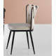 Chaise COUTURE Black - Velours Crème