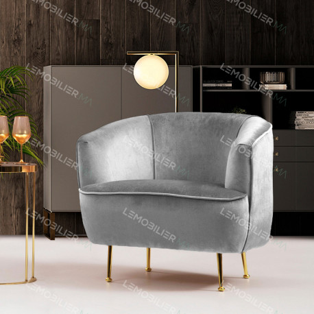 Fauteuil NORI - Toile grise