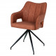 Fauteuil MADIA - Cuir brun Soft Touch