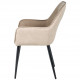 Fauteuil WOOP - Cuir bi-tons Taupe & Crème - Soft Touch