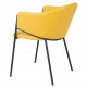 Fauteuil WADY - Cuir souple Safran