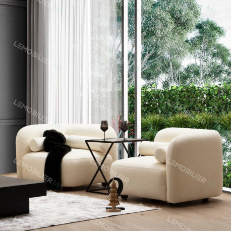 Fauteuil CORNELIO - Cream Bouclette