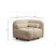 Fauteuil CORNELIO - Cream Bouclette