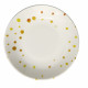 Service de table 24 pièces - PASSION - Blanc, Pastel Corail & Or