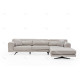 Canapé d'angle LUXEN - Beige - Angle à gauche
