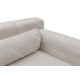 Canapé d'angle LUXEN - Beige - Angle à gauche