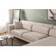 Canapé d'angle LUXEN - Beige - Angle à gauche