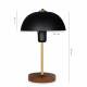 Lampe à poser CARLITA - Noyer & Acier Black