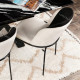 Fauteuil DOBLE Black - Velours Crème & Black