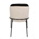 Fauteuil DOBLE Black - Velours Crème & Black
