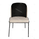 Fauteuil DOBLE Black - Velours Crème & Black