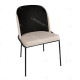 Fauteuil DOBLE Black - Velours Crème & Black