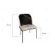 Fauteuil DOBLE Black - Velours Crème & Black