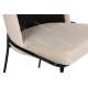Fauteuil DOBLE Black - Velours Crème & Black
