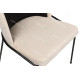 Fauteuil DOBLE Black - Velours Crème & Black