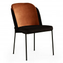 Fauteuil DOBLE Black - Velours Rusty & Noir