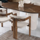 Fauteuil PIGRECO - Bois de noyer massif & assise Gris chiné