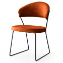 Chaise WINNA Black - Velours Ocre