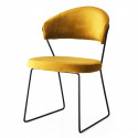 Chaise WINNA Black - Velours Jaune