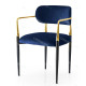 Fauteuil GATSBY Black & Gold - Velours Cuivré
